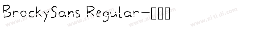 BrockySans Regular字体转换